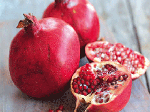 fresh pomegranates